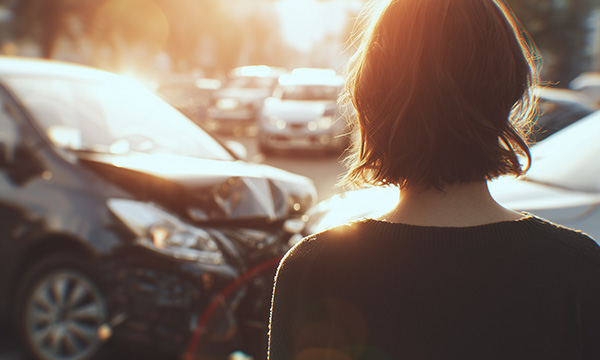 Headlight busted from a car accident