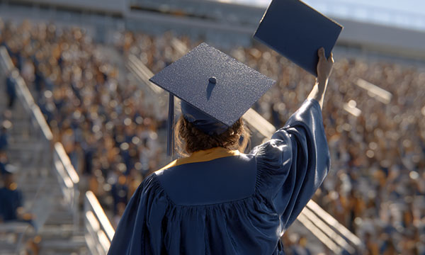Young teenager at her graduation